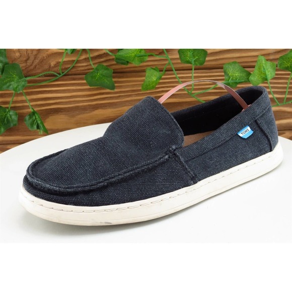 Toms‎ Shoes Sz 7 M Gray Flip Flop Fabric Men - Picture 1 of 9